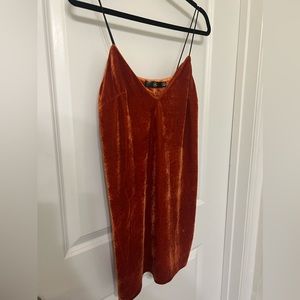 Crushed Orange Missguided Mini Dress!